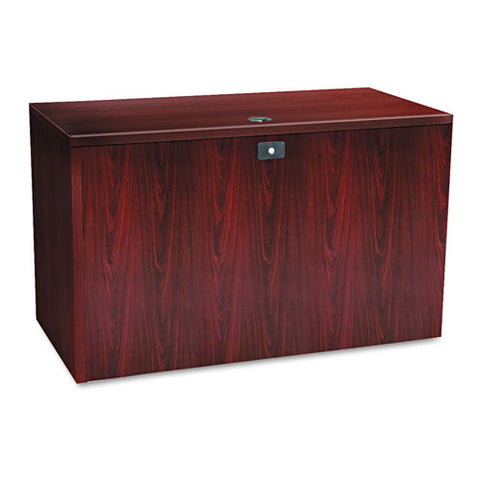 Image of 10500 Series L Workstation Return, 3/4 Height Right Ped, 48w X 24d, Mahogany