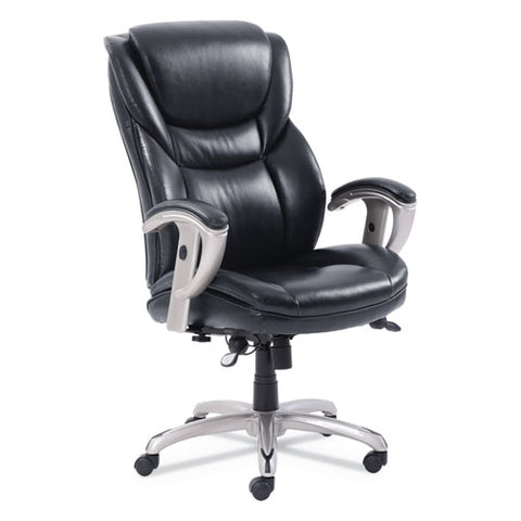 Image of Emerson Executive Task Chair, Supports Up To 300 Lbs., Brown Seat/brown Back, Silver Base