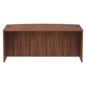 Alera Valencia Series Bow Front Desk Shell, 71w X 41.38d X 29.63h, Modern Walnut