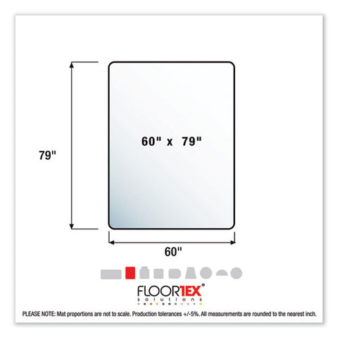 Image of Cleartex Ultimat Xxl Polycarb Square Office Mat For Carpets, 59 X 79, Clear