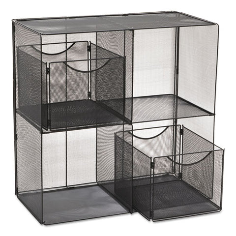 Image of Onyx Mesh Cube, 28.5w X 14.5d X 28.5h, Black