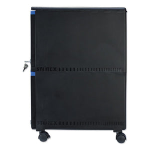 Two-drawer Mobile Filing Cabinet, 14.75w X 18.25d X 26h, Black/blue