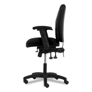 Network Mid-back Task Chair, Supports Up To 250 Lbs., Black Seat/black Back, Black Base