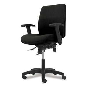 Network Mid-back Task Chair, Supports Up To 250 Lbs., Black Seat/black Back, Black Base