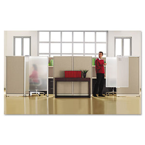 Workstation Privacy Screen, 36w X 48d, Translucent Clear/silver