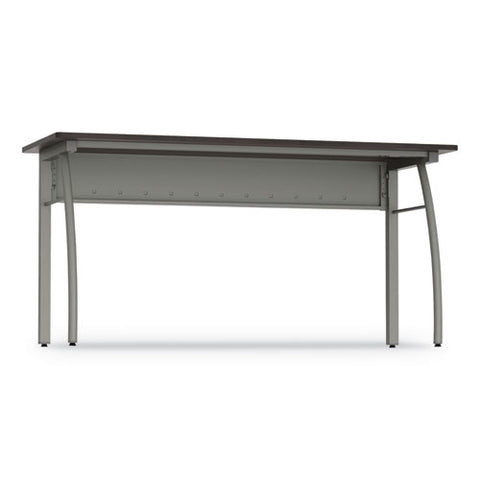 Image of Trento Line Rectangular Desk, 59.13w X 23.63d X 29.5h, Mocha/gray