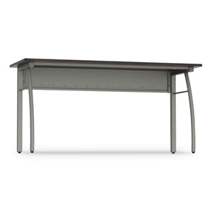 Trento Line Rectangular Desk, 59.13w X 23.63d X 29.5h, Mocha/gray