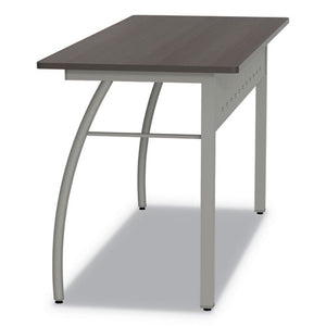 Trento Line Rectangular Desk, 59.13w X 23.63d X 29.5h, Mocha/gray