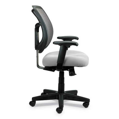 Image of Apollo Mid-back Mesh Chair, Silver Seat/silver Back, Silver Base