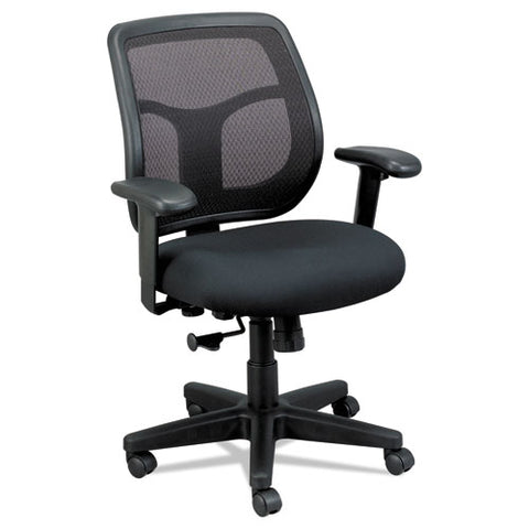 Image of Apollo Mid-back Mesh Chair, Silver Seat/silver Back, Silver Base