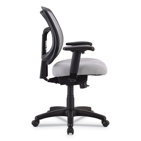 Image of Apollo Mid-back Mesh Chair, Silver Seat/silver Back, Silver Base