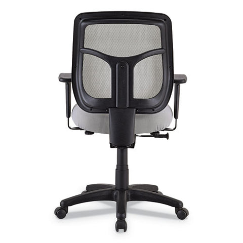 Image of Apollo Mid-back Mesh Chair, Silver Seat/silver Back, Silver Base