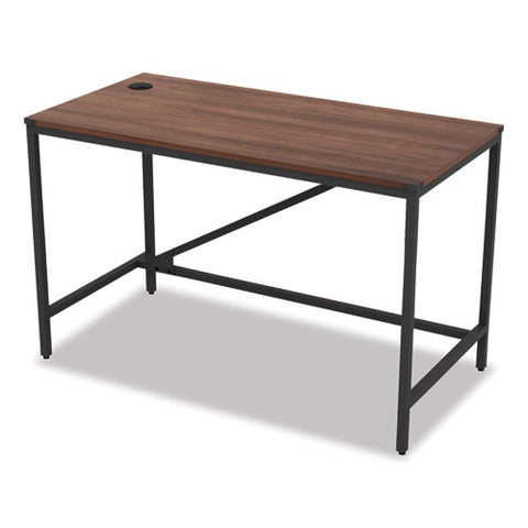 Image of Industrial Series Table Desk, 47.25w X 23.63d X 29.5h, Modern Walnut