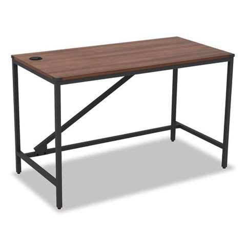 Image of Industrial Series Table Desk, 47.25w X 23.63d X 29.5h, Modern Walnut