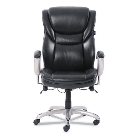 Image of Emerson Executive Task Chair, Supports Up To 300 Lbs., Black Seat/black Back, Silver Base