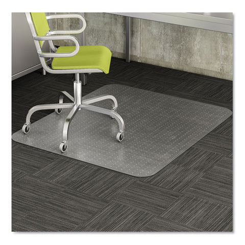 Image of Economat Occasional Use Chair Mat For Low Pile Carpet, 45 X 53, Rectangular, Clear