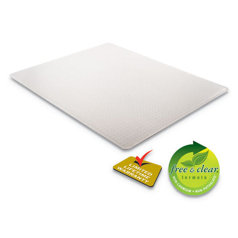 Image of Economat Occasional Use Chair Mat For Low Pile Carpet, 45 X 53, Rectangular, Clear