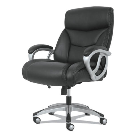 Image of 3-forty-one Big And Tall Chair, Supports Up To 400 Lbs., Black Seat/black Back, Aluminum Base