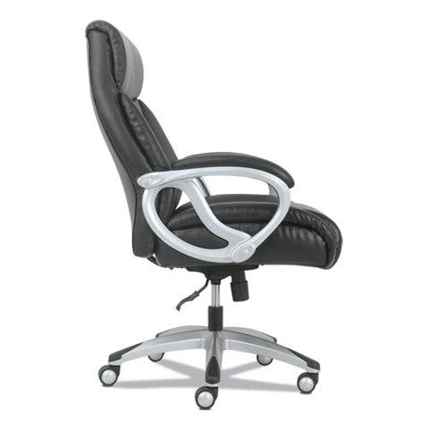 Image of 3-forty-one Big And Tall Chair, Supports Up To 400 Lbs., Black Seat/black Back, Aluminum Base