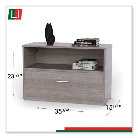 Image of Urban 36" Credenza, Bottom Pedestal, 35.25w X 15.25d X 23.75h, Ash