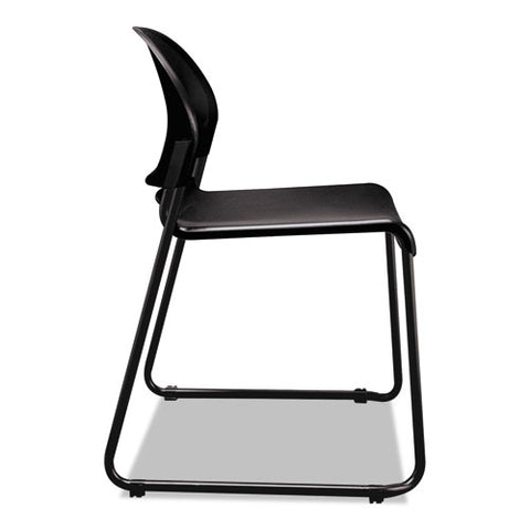 Image of Gueststacker High Density Chairs, Onyx Seat/onyx Back, Black Base, 4/carton