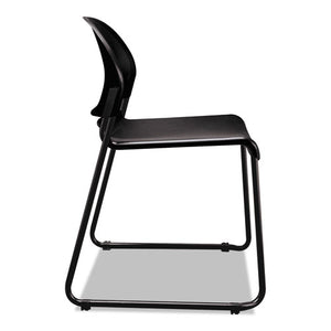 Gueststacker High Density Chairs, Onyx Seat/onyx Back, Black Base, 4/carton