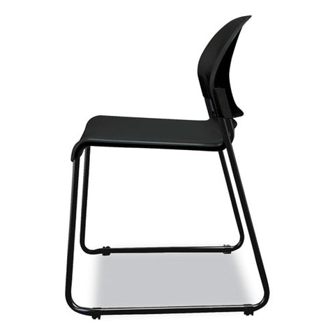 Image of Gueststacker High Density Chairs, Onyx Seat/onyx Back, Black Base, 4/carton