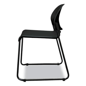 Gueststacker High Density Chairs, Onyx Seat/onyx Back, Black Base, 4/carton