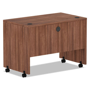 Alera Valencia Series Mobile Workstation Desk, 41.38w X 23.63d X 30h, Modern Walnut