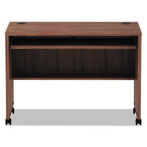 Alera Valencia Series Mobile Workstation Desk, 41.38w X 23.63d X 30h, Modern Walnut