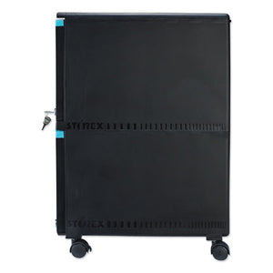 Two-drawer Mobile Filing Cabinet, 14.75w X 18.25d X 26h, Black/teal