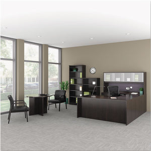 Alera Valencia Bow Front Desk Shell, 71w X 35.5d To 41.38d X 29.63h Espresso