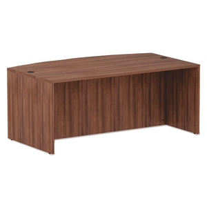 Alera Valencia Bow Front Desk Shell, 71w X 35.5d To 41.38d X 29.63h Espresso