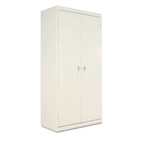 Image of Assembled 72" High Storage Cabinet, W/adjustable Shelves, 36w X 18d, Putty