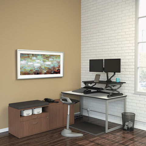 Image of Alera Open Office Series Low File Cabinet Credenza, 29.5w X19.13d X 22.88h,walnut