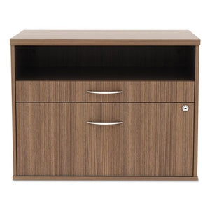 Alera Open Office Series Low File Cabinet Credenza, 29.5w X19.13d X 22.88h,walnut