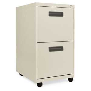 Two-drawer Metal Pedestal File, 14.96w X 19.29d X 27.75h, Light Gray