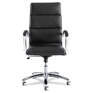 Alera Neratoli High-back Slim Profile Chair, Supports Up To 275 Lbs, Black Seat/black Back, Chrome Base