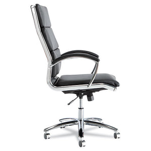 Alera Neratoli High-back Slim Profile Chair, Supports Up To 275 Lbs, Black Seat/black Back, Chrome Base