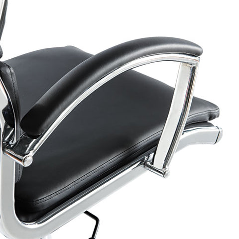 Image of Alera Neratoli High-back Slim Profile Chair, Supports Up To 275 Lbs, Black Seat/black Back, Chrome Base