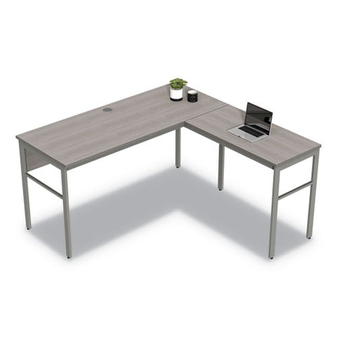 Image of Urban Desk Workstation, 59w X 59d X 29.5h, Ash