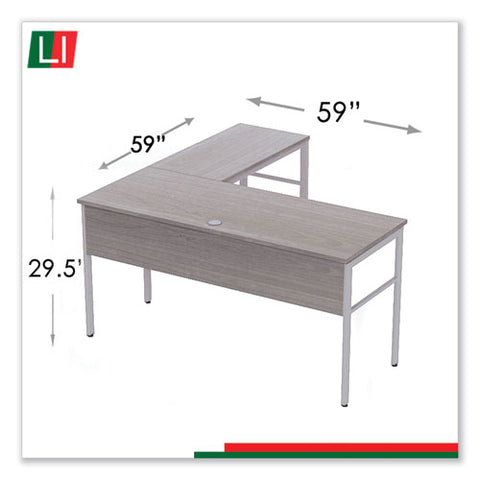 Image of Urban Desk Workstation, 59w X 59d X 29.5h, Ash