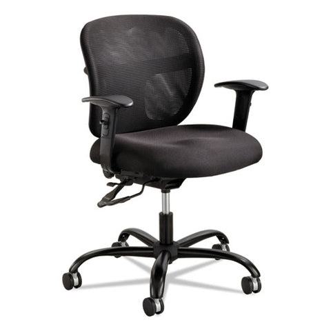 Image of Vue Intensive-use Mesh Task Chair, Supports Up To 500 Lbs., Black Seat/black Back, Black Base