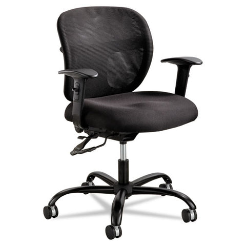 Image of Vue Intensive-use Mesh Task Chair, Supports Up To 500 Lbs., Black Seat/black Back, Black Base