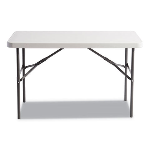 Image of Banquet Folding Table, Rectangular, Radius Edge, 48 X 24 X 29, Platinum/charcoal