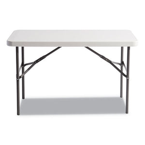 Banquet Folding Table, Rectangular, Radius Edge, 48 X 24 X 29, Platinum/charcoal