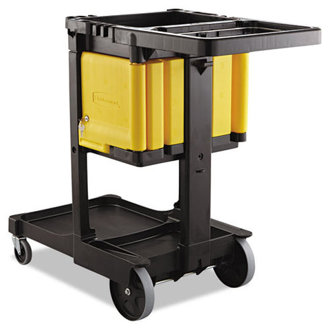 Image of Locking Cabinet, For Rubbermaid Commercial Cleaning Carts, Yellow