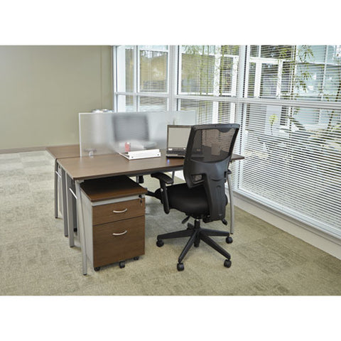 Image of Trento Line Rectangular Desk, 47.25w X 23.63d X 29.5h, Mocha/gray