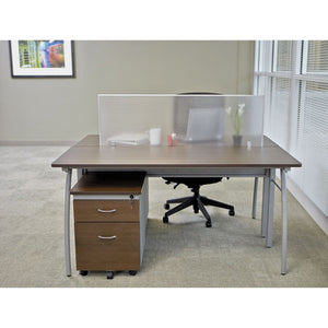 Trento Line Rectangular Desk, 47.25w X 23.63d X 29.5h, Mocha/gray