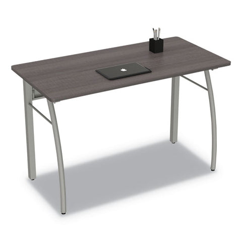 Image of Trento Line Rectangular Desk, 47.25w X 23.63d X 29.5h, Mocha/gray